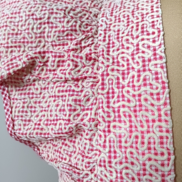 SOLD 40s Vintage Princess Peggy Button Gingham Front House Dress Rockabilly VLV - Picture 8 of 12